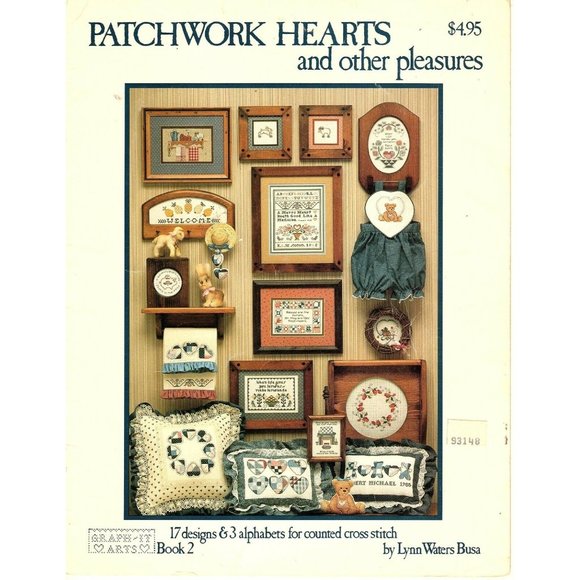 Patchwork Hearts and Other Pleasures Counted Cross Stitch Pattern Chart - Picture 1 of 2